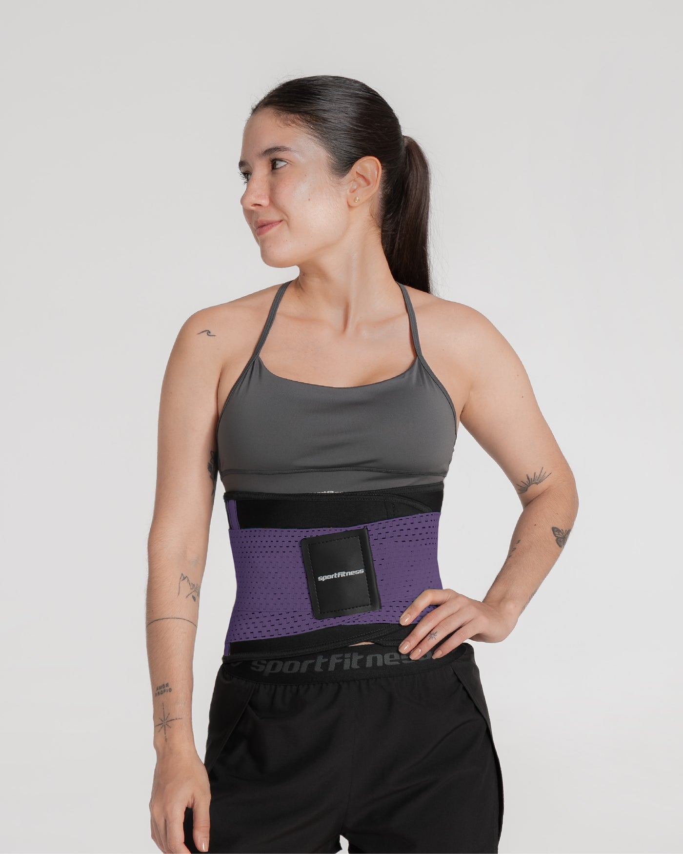 Faja Protectora con Doble Ajuste Negro Morado