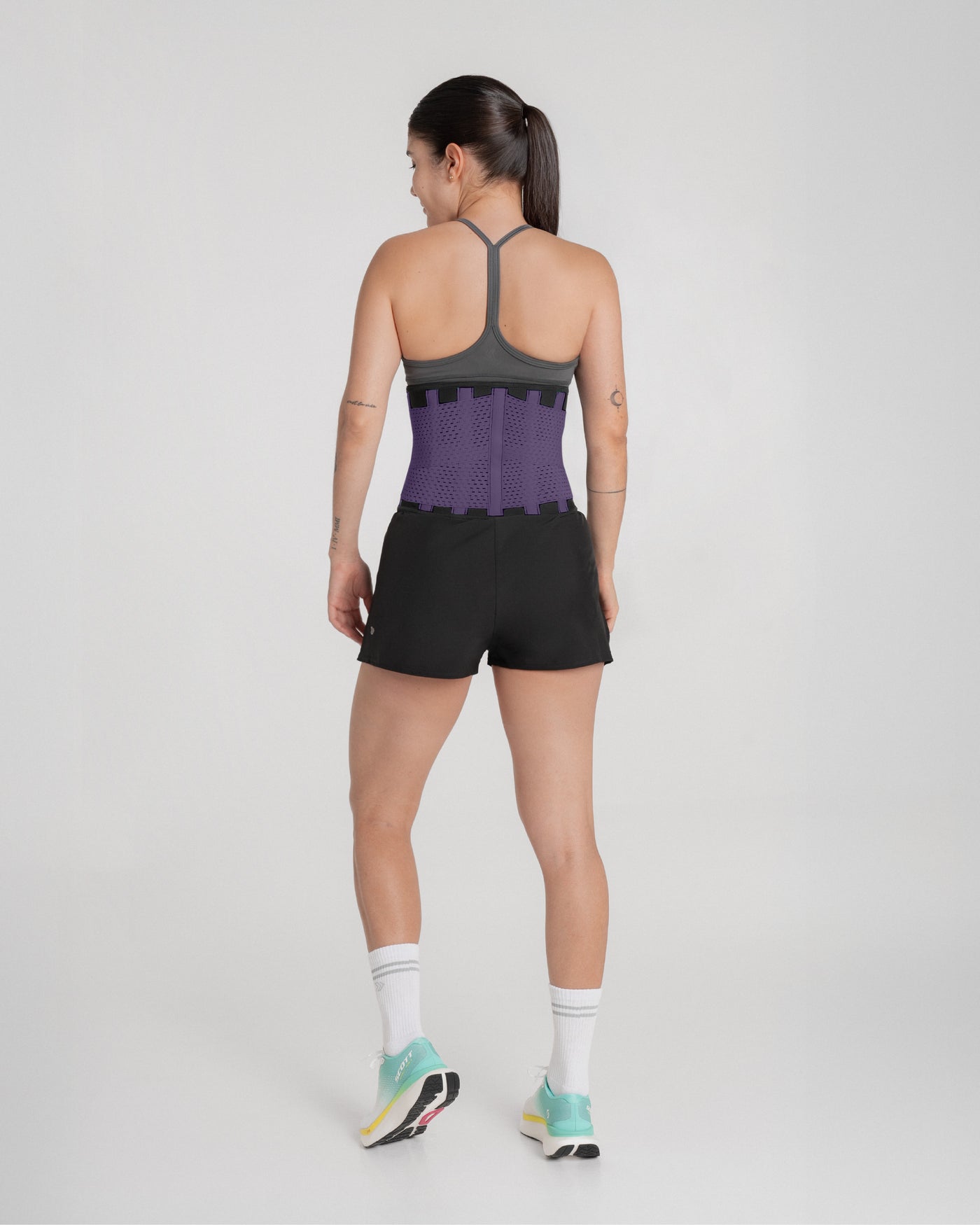 Cinturón Faja Abdominal Negro Morado