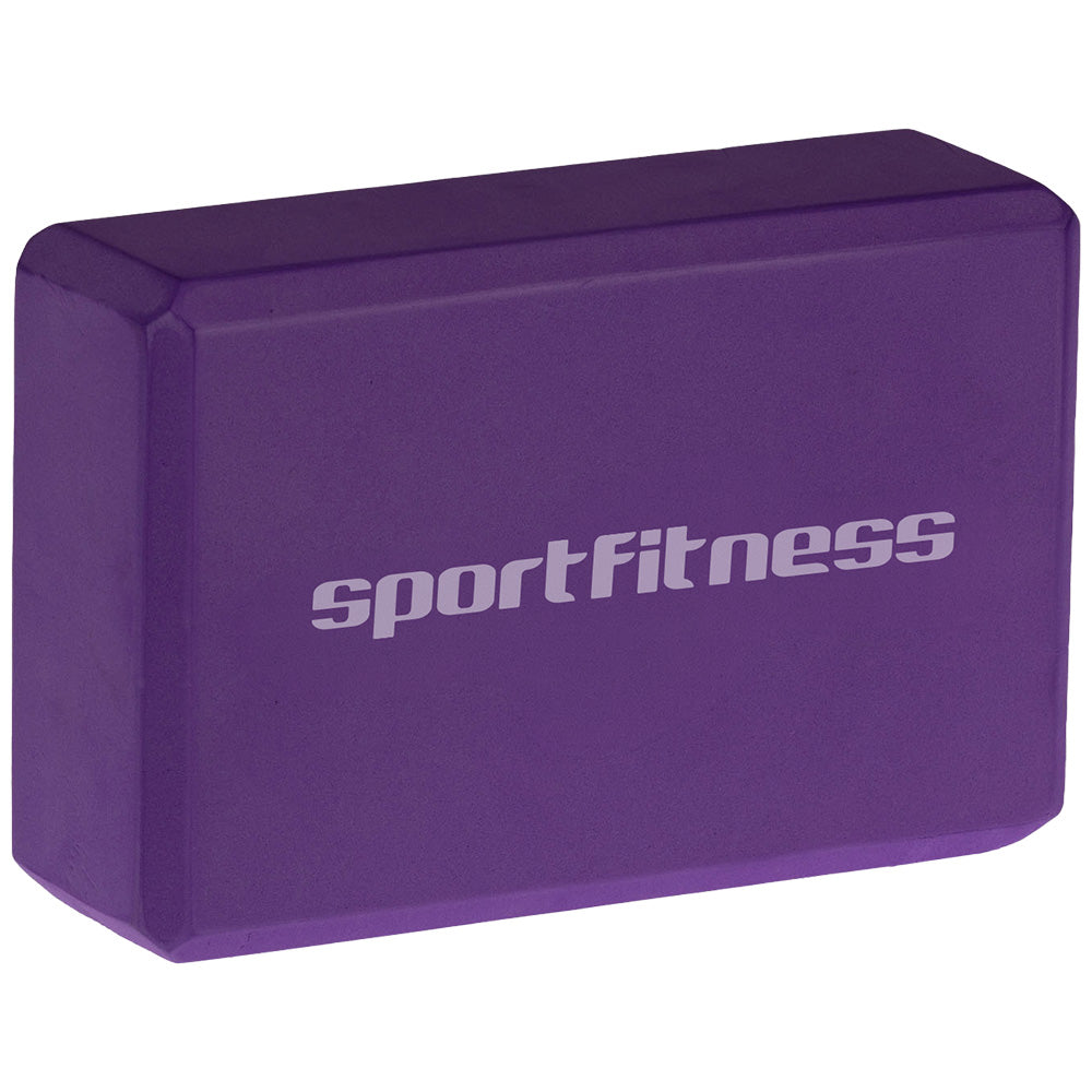 Cubo de Yoga Morado Sportfitness para soporte y flexibilidad