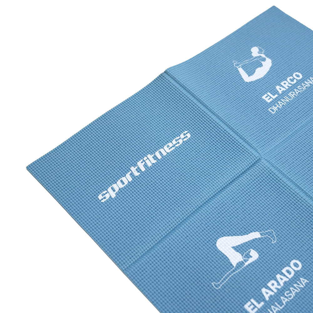 Colchoneta Para yoga Plegable Azul Claro