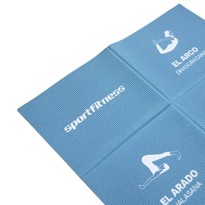 Colchoneta Para yoga Plegable Azul Claro