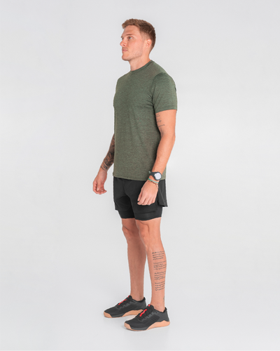 Camiseta Manga Corta Rout Verde Oliva