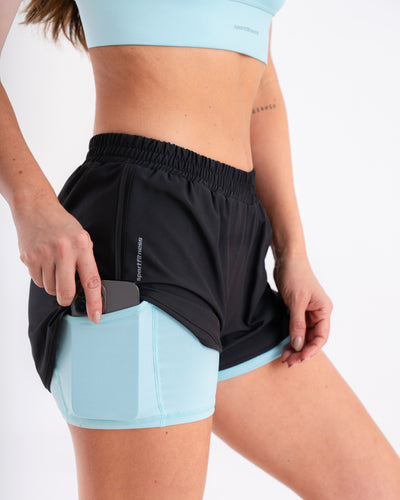 Pantaloneta Short Cute Negro-Menta