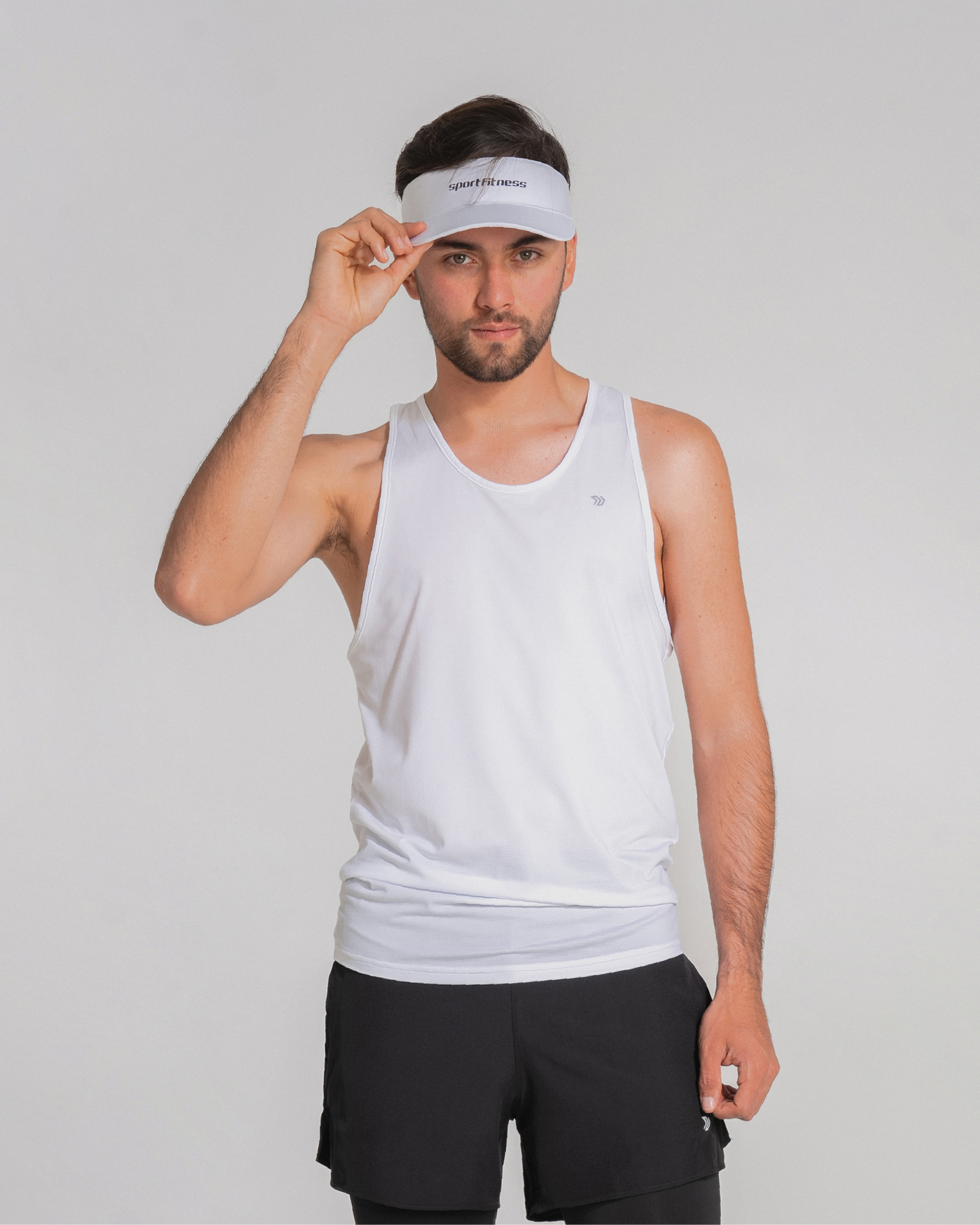 Camiseta Manga Sisa Hombre Runlite Blanco
