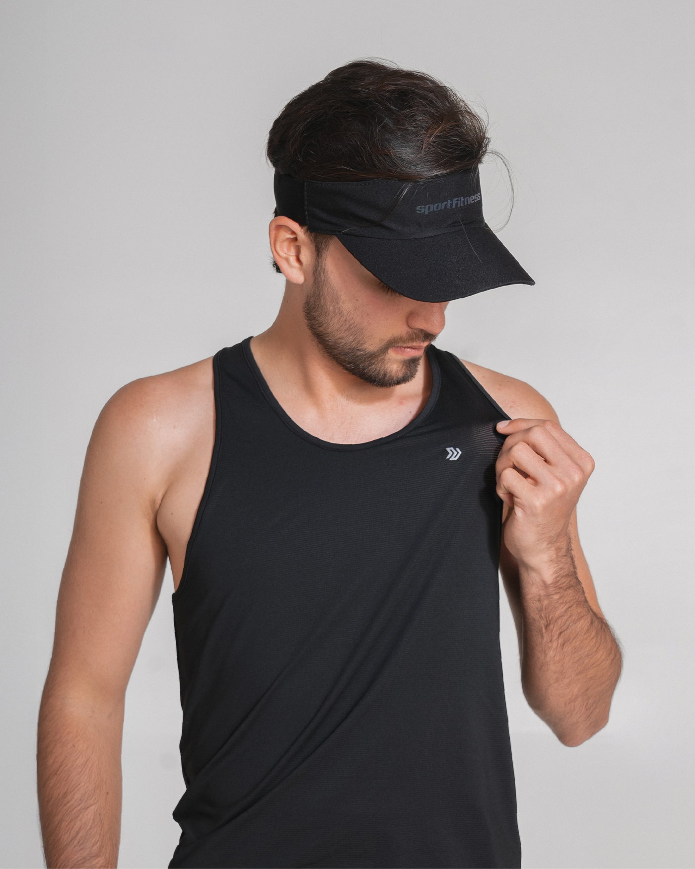 Camiseta Manga Sisa Hombre Runlite Negro