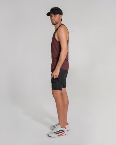 Camiseta Manga Sisa Hombre Runlite Vino