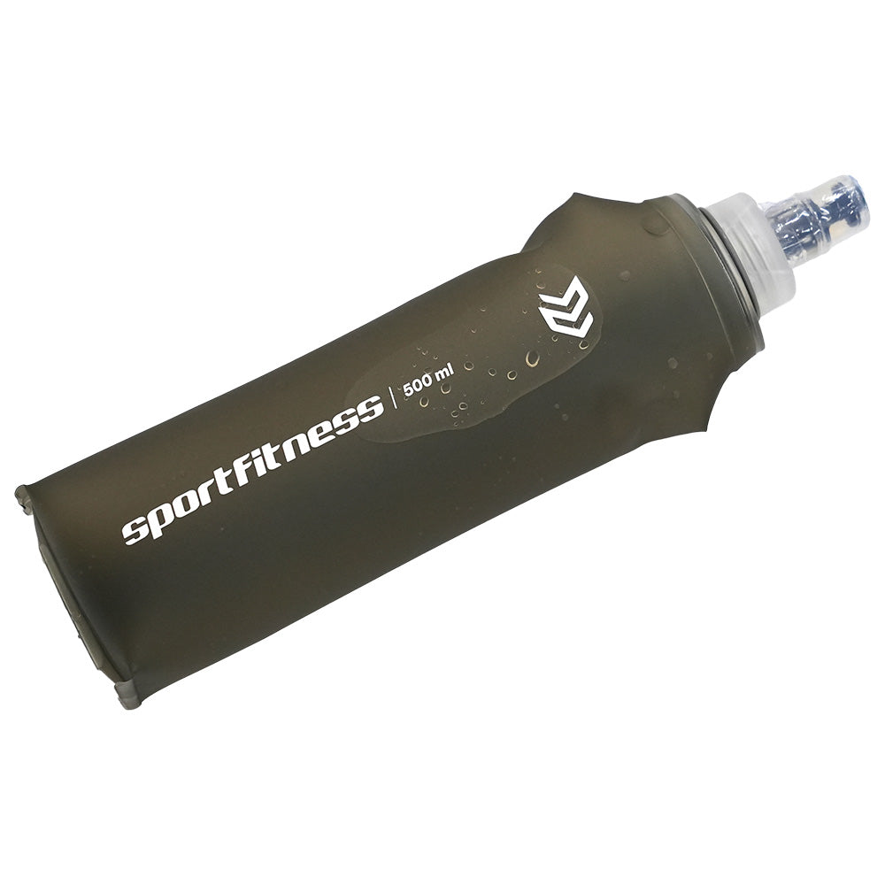 Botella Para Agua Flexible Gris