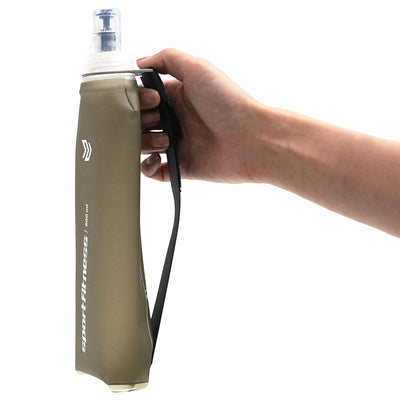 Botella Para Agua Flexible Gris