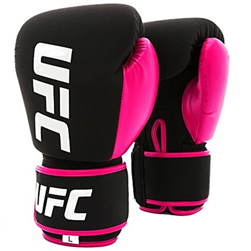 Guantes Boxeo UFC Largos Negro Magenta