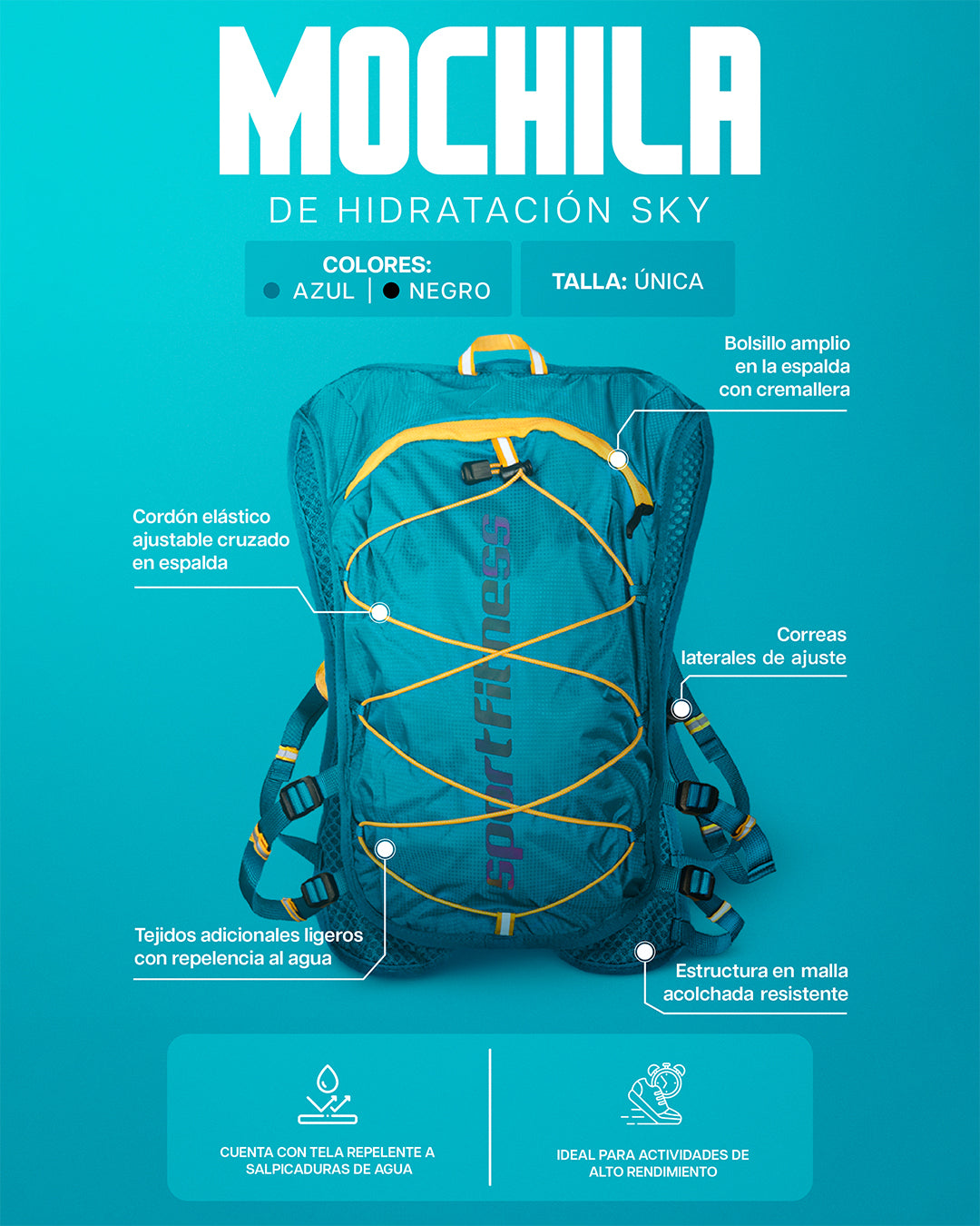 Mochila De Running Sky Azul