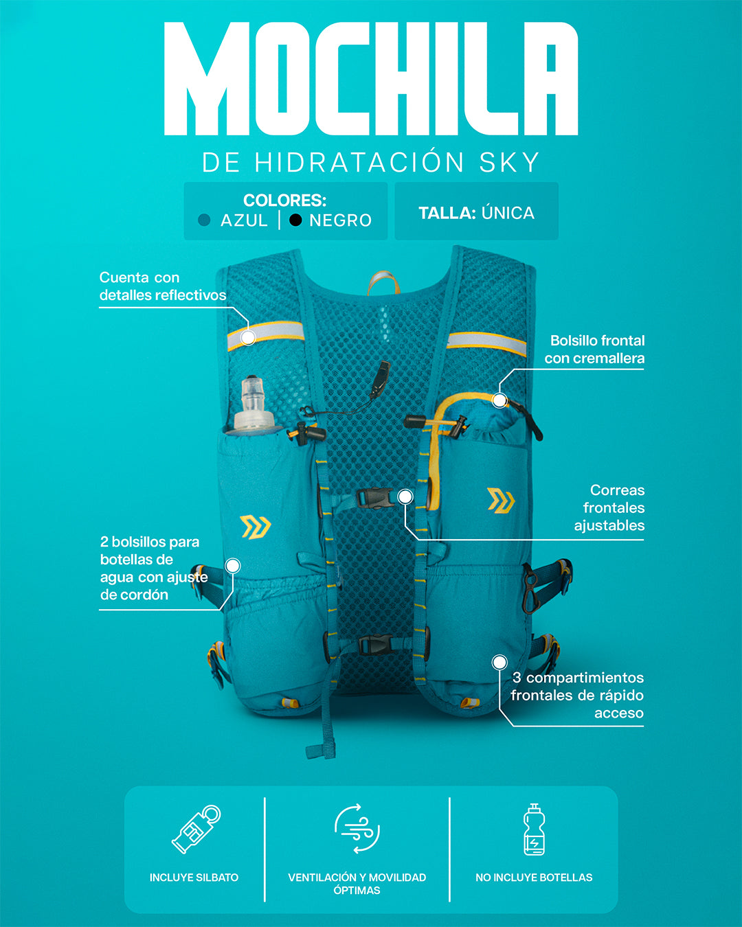 Mochila De Running Sky Azul