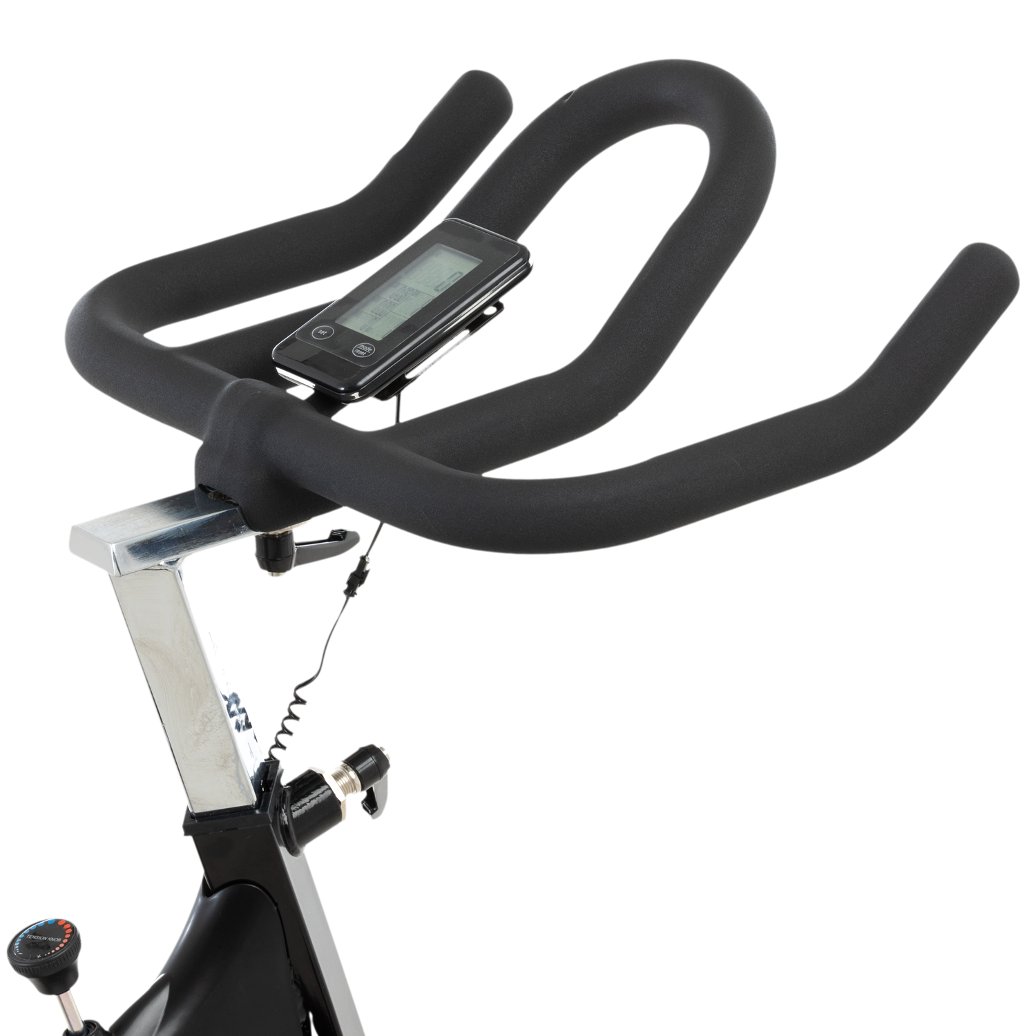 Bicicleta Spinning Magnética Vicenza Con Monitor Capacidad 100 Kg Color  Negro SPORTFITNESS