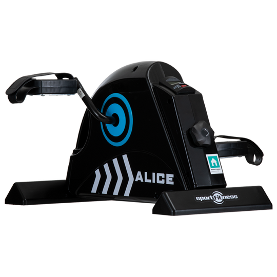 070386 BICICLETA ESTATICA MINI ALICE K8104 MANOS Y PIES Sport Fitness Individual x 1 Diseñada para ejercitar piernas y brazos, mejorando la circulación y fortaleciendo los músculos sin impacto. Su tamaño compacto permite su uso en casa u oficina.Características:Resistencia: Ajustable