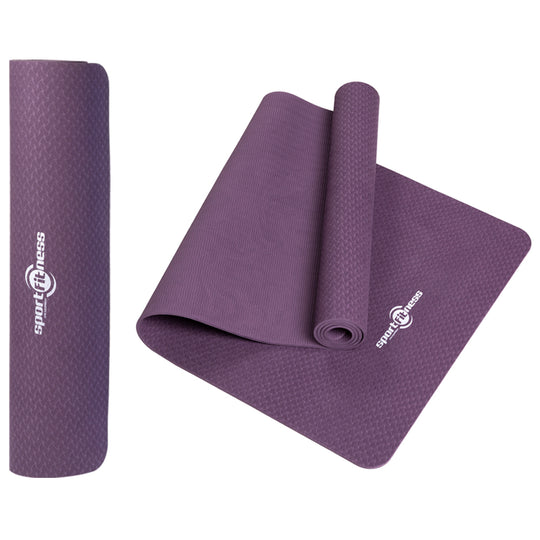 Mat Yoga Morado Sportfitness para práctica de yoga en casa