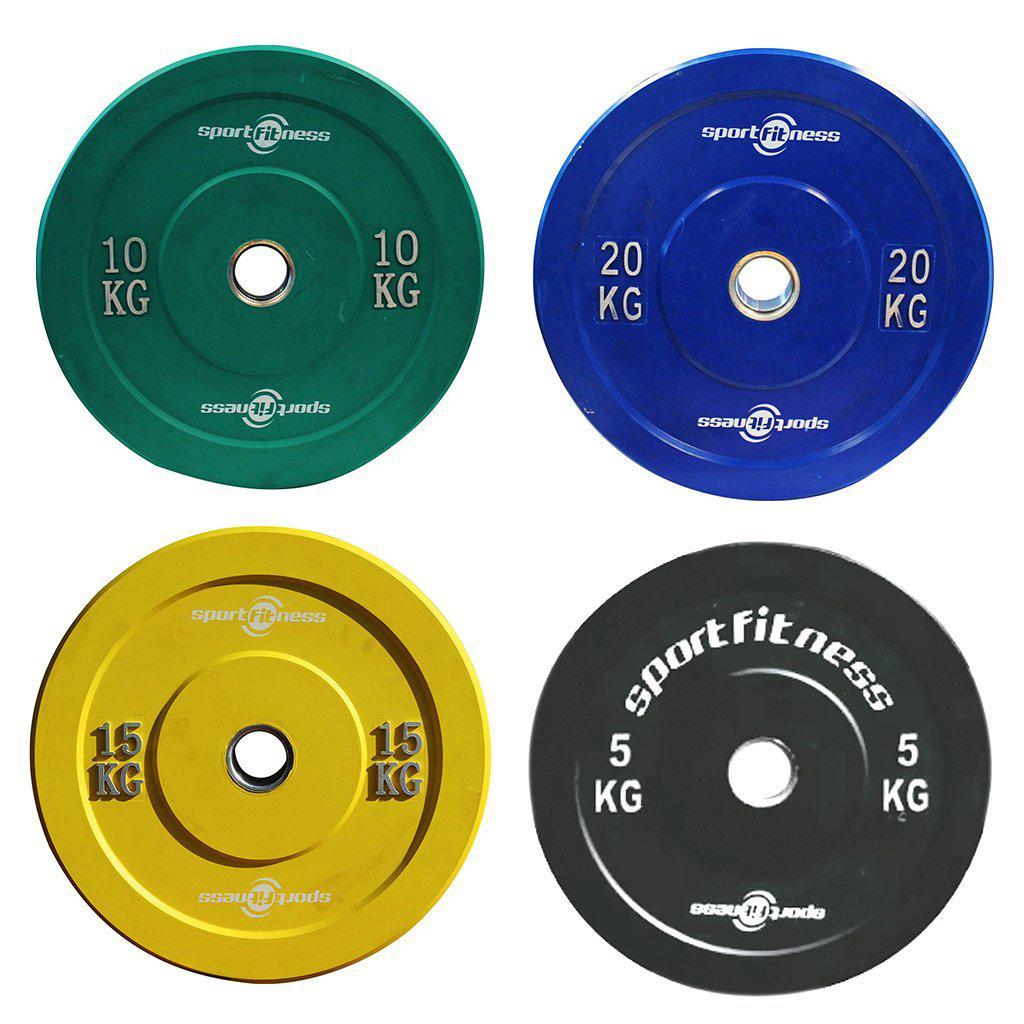 Disco Olímpico en Caucho Macizo 2” Colores-Sportfitness