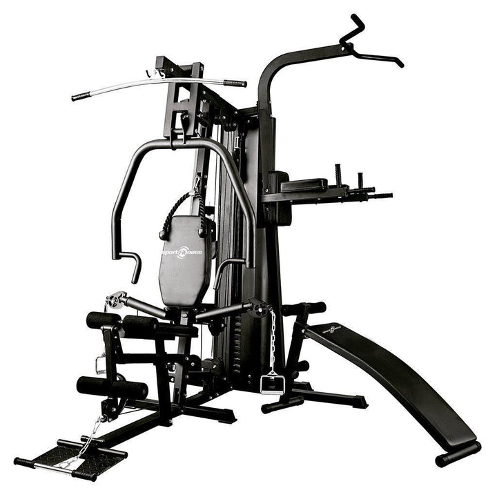 Multifuncional 150lb con Soporte de Dominadas y Fondos Sportfitness