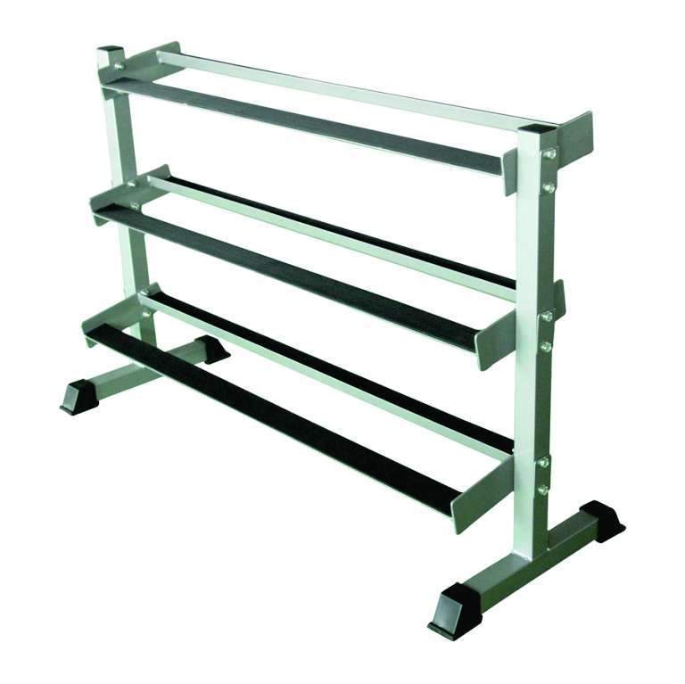 Soporte Para Mancuernas SPORTNOW 3 Pisos – Acero, 200 Kg De Capacidad, 131x75x80 Cm, Negro